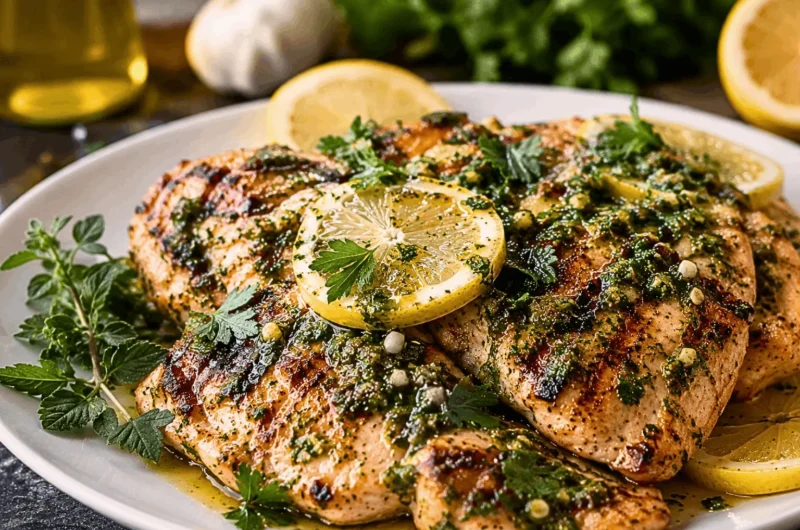 Italian Grilled Chicken Recipe with Authentic Salmoriglio Sauce