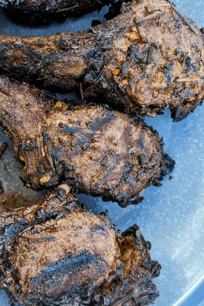 Garlic butter lamb chops with a charred rosemary and garlic crust