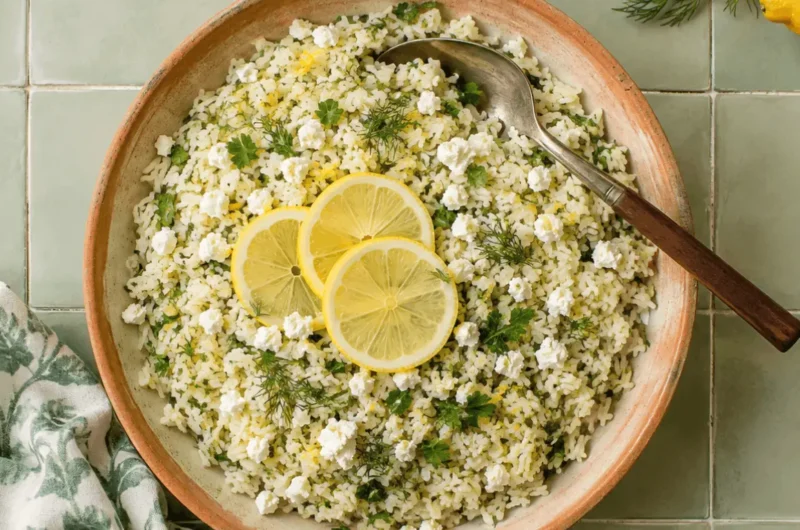 Lemon Herb Rice Pilaf with Feta